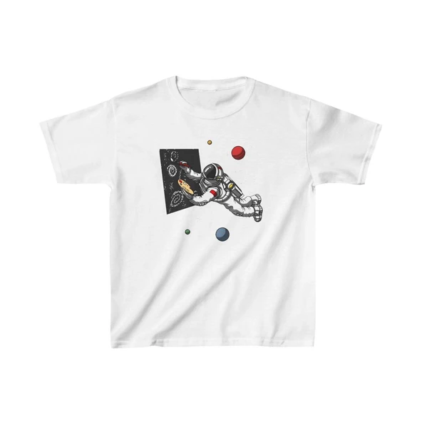 Unisex Çocuk Baskılı T-Shirt - Beyaz ürün görseli 1