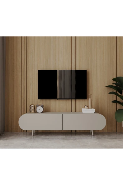 Enwood Regulus Mdf 2 Kapaklı Ahşap Ayaklı 160 Cm Tv Ünitesi ürün görseli 1