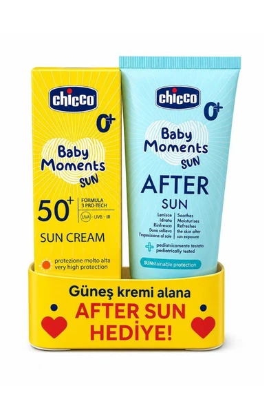 Chicco Baby Moments Sun Güneş Kremi Spf 50+ 75 Ml + After Sun Hediye ürün görseli 1