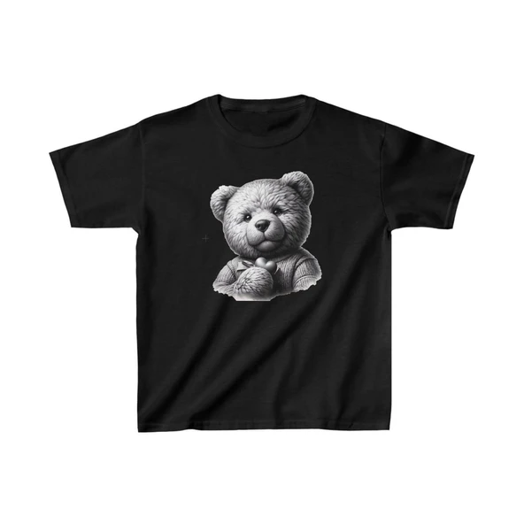 Unisex Çocuk Baskılı T-Shirt - Siyah ürün görseli 1