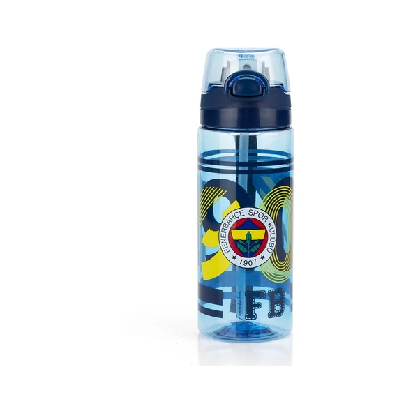 Fenerbahçe Lisanslı 500ML Pipetli Kilitli Kapaklı Mavi Su Matarası 26769 ürün görseli 1