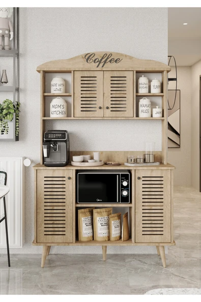 Enwood Avior SAFİR MEŞE Rengi Kahve Köşesi MDF 185 x 120 x 40 CM ürün görseli 1