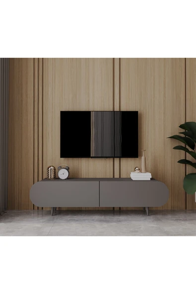 Enwood REGULUS MDF 2 KAPAKLI AHŞAP AYAKLI 160 Cm COUNTRY TV ÜNİTESİ ürün görseli 1