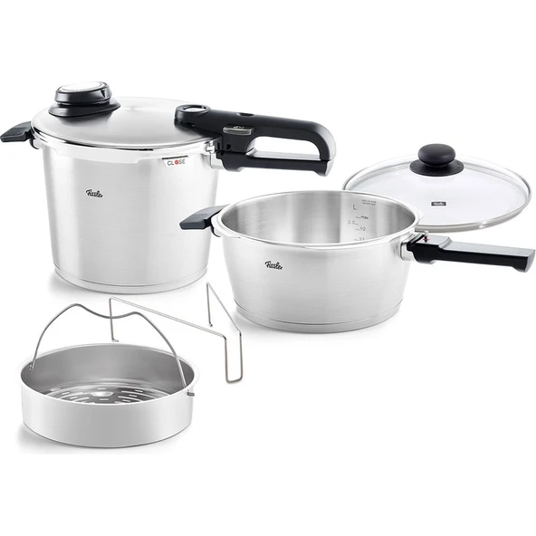 Fissler Vitavit Premium Mat Düdüklü Tencere 6.0 L + 3.5 L ürün görseli 1