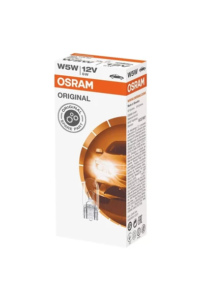 Osram 2825 W5w T10 Dipsiz Ampul 12v 5w 10 Adet ürün görseli 1