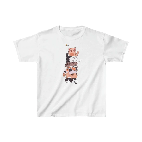 Çocuk Unisex Baskılı T-Shirt - Beyaz ürün görseli 1