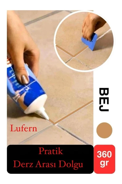 Premium Fayans Arası Bej Hazır Derz Dolgu Gaga Uç Tüp Mermer Mutfak Banyo Zemin Duvar Onarıcı ürün görseli 1