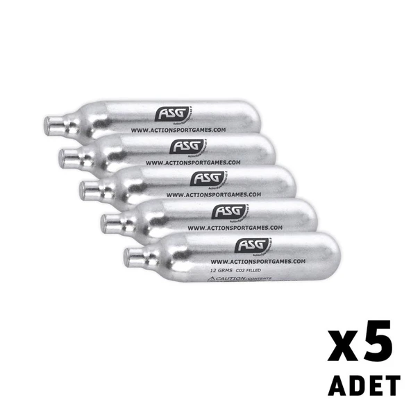 ASG 12 gr CO2 Airsoft Tüpü - 5 Adet - Resim 2