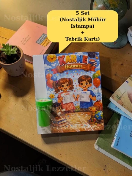 Karne Hediyesi 5 Set Nostaljik Mühür (Istampa) ve Tebrik Kartı ürün görseli 1