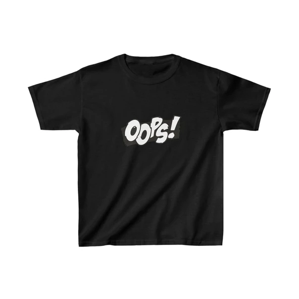 Unisex Çocuk Baskılı T-Shirt - Siyah ürün görseli 1