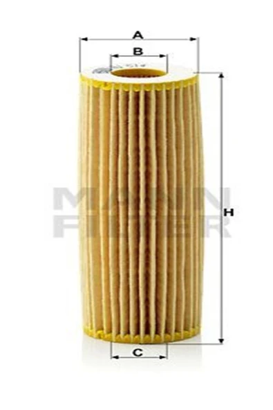 MANN Hu514x Yag Filtresi (MERCEDES M271 W203-204-211) 2711840125-2711840225 (WC884519) ürün görseli 1