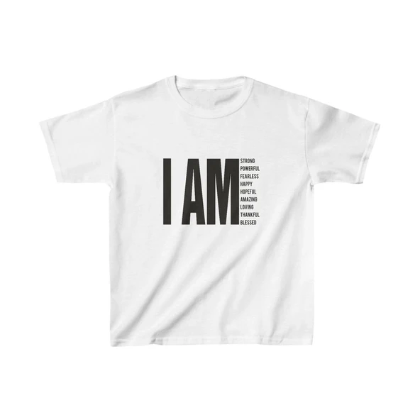 Unisex Çocuk Baskılı T-Shirt - Beyaz ürün görseli 1
