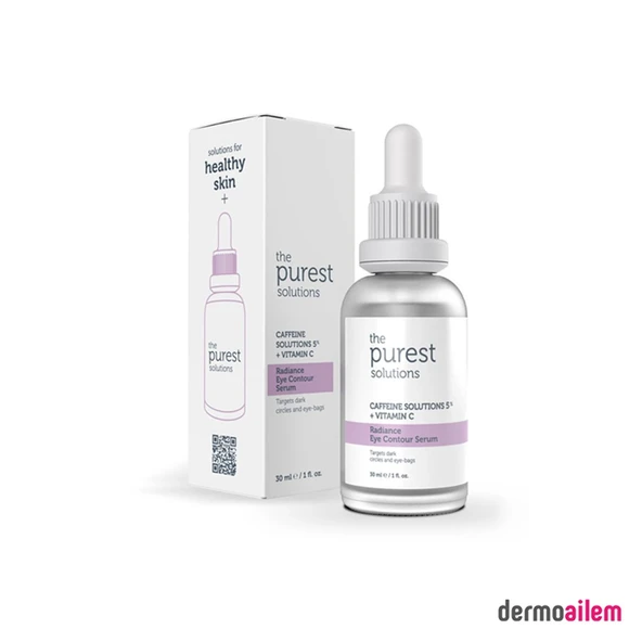 The Purest Solutions Caffeine 5% - Vitamin C 30 ml Göz Altı Torbalanma Aydınlık Göz Altı Görünüm Destekleyici Bakım Serumu ürün görseli 1