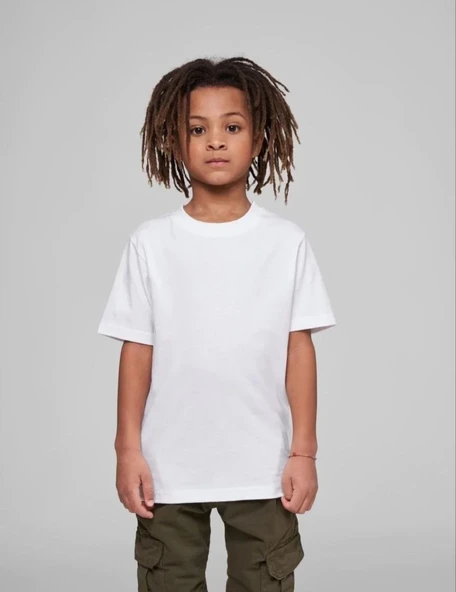Çocuk Unisex Basic T-Shirt - Beyaz ürün görseli 1