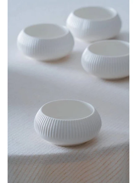 Acar Linea Porselen Beyaz Kase 6'lı 8x6 cm ürün görseli 1