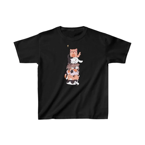Çocuk Unisex Baskılı T-Shirt - Siyah ürün görseli 1