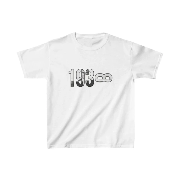 Unisex Çocuk Baskılı T-Shirt - Beyaz ürün görseli 1