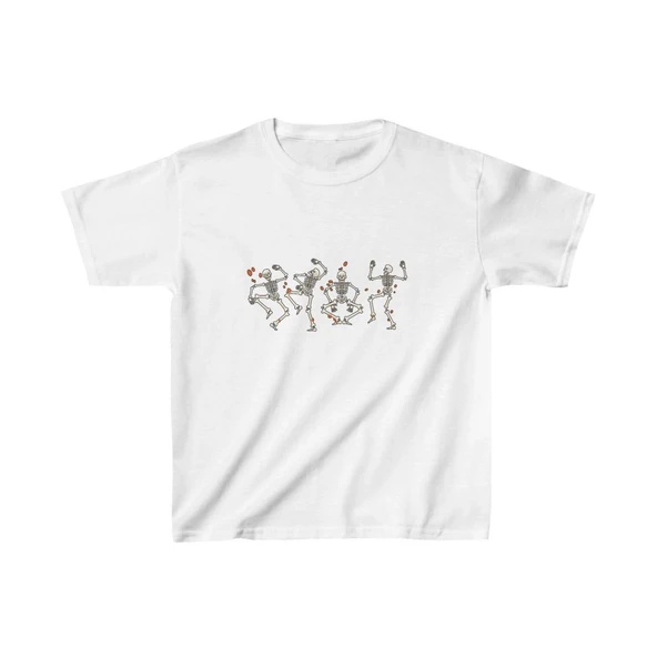 Unisex Çocuk Baskılı T-Shirt - Beyaz ürün görseli 1