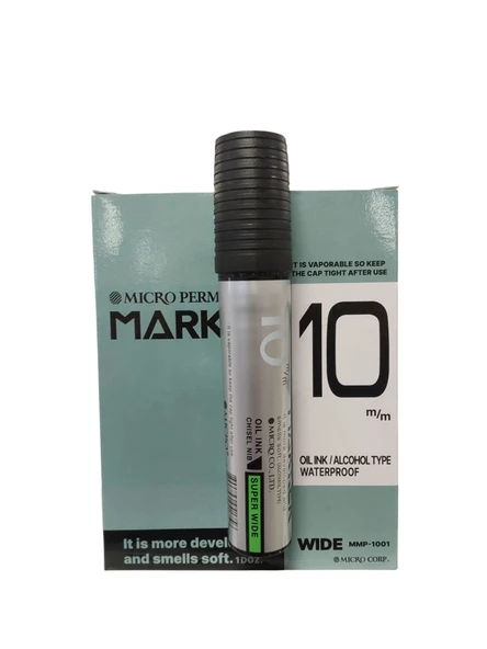 Micro Permanent Markör Kalem (Koli Kalemi) Kesik Uç 10 Mm Siyah Mc-Pmk10-S (12 Li Paket) ürün görseli 1