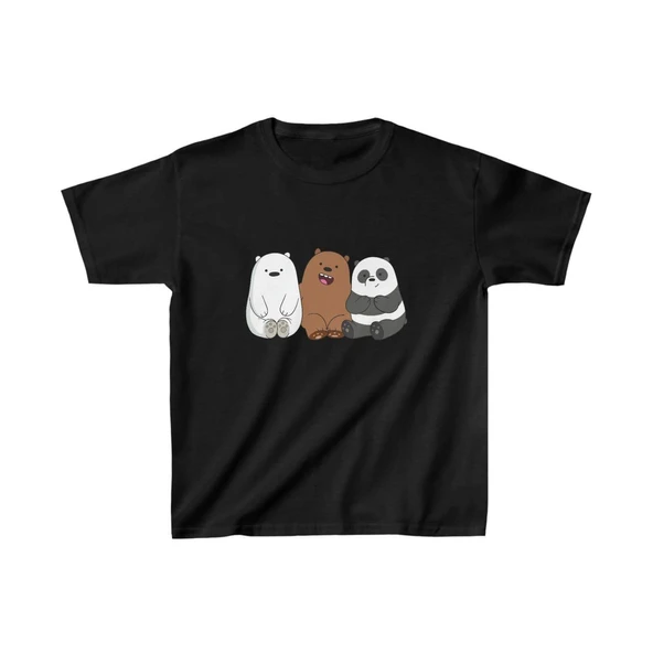 Çocuk Unisex Baskılı T-Shirt - Siyah ürün görseli 1