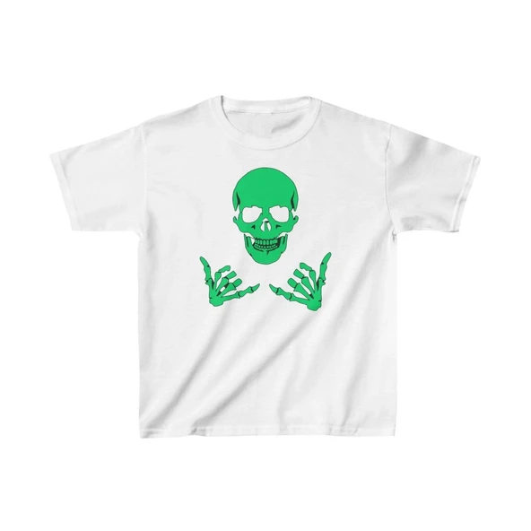 Unisex Çocuk Baskılı T-Shirt - Beyaz ürün görseli 1