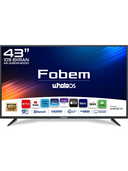 Fobem ML43EW4000 43’’ 109 Ekran Uydu Alıcılı Full HD Whale Os Smart TV ürün görseli 1