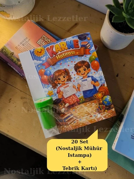 Karne Hediyesi 20 Set Nostaljik Mühür (Istampa) ve Tebrik Kartı ürün görseli 1