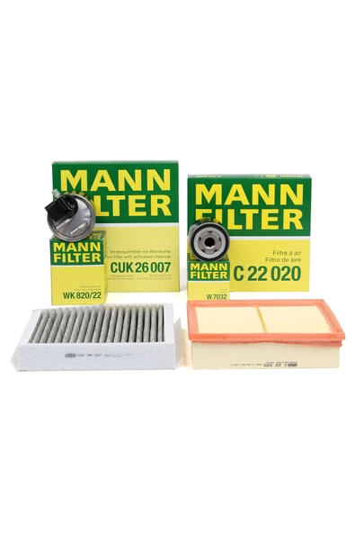 MANN Mercedes A180D B180D Cla 180D Gla 180D Periyodik Bakım Filtre Seti W176 W246 W117 X156 ürün görseli 1