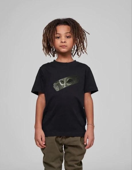 Çocuk Unisex Baskılı T-Shirt - Siyah ürün görseli 1