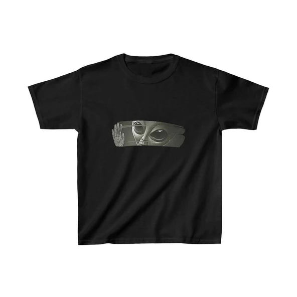 Çocuk Unisex Baskılı T-Shirt - Siyah ürün görseli 1