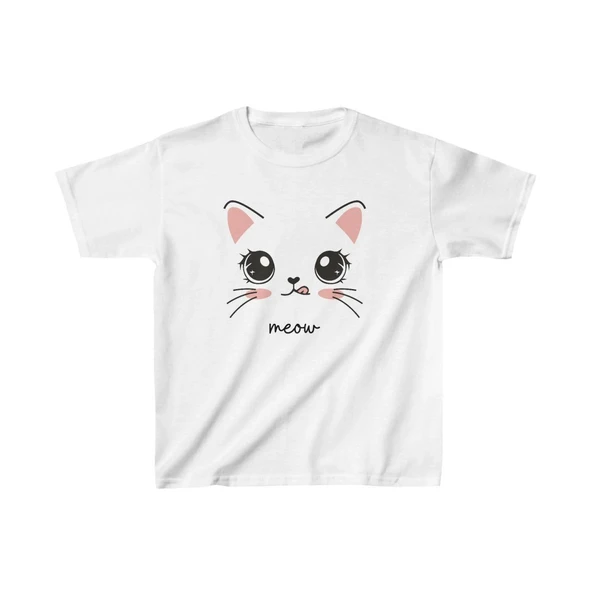 Unisex Çocuk Baskılı T-Shirt - Beyaz ürün görseli 1
