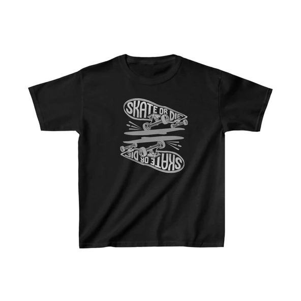 Unisex Çocuk Baskılı T-Shirt - Siyah ürün görseli 1
