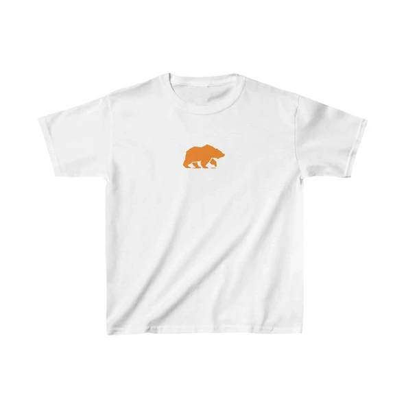 Unisex Çocuk Baskılı T-Shirt - Beyaz ürün görseli 1