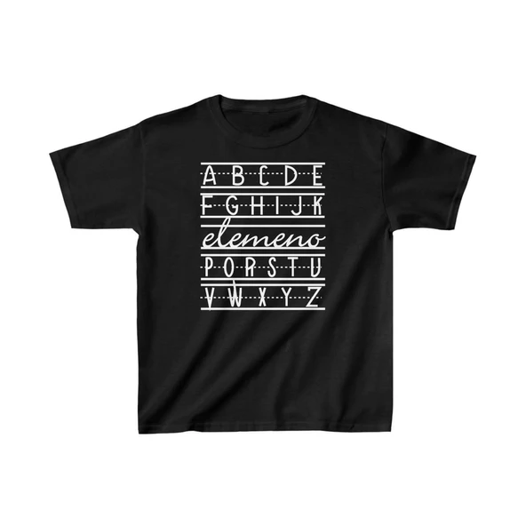 Unisex Çocuk Baskılı T-Shirt - Siyah ürün görseli 1