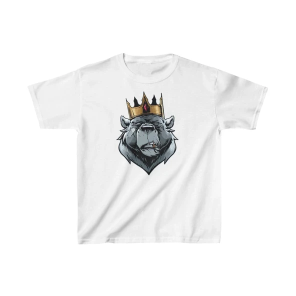 Unisex Çocuk Baskılı T-Shirt - Beyaz ürün görseli 1