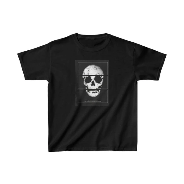 Unisex Çocuk Baskılı T-Shirt - Siyah ürün görseli 1