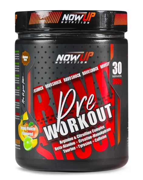 Nowup Nutrition Ravo Shock Pre-Workout 360 gr. Karışık Meyve Aromalı ürün görseli 1