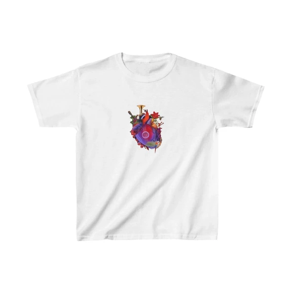 Unisex Çocuk Baskılı T-Shirt - Beyaz ürün görseli 1
