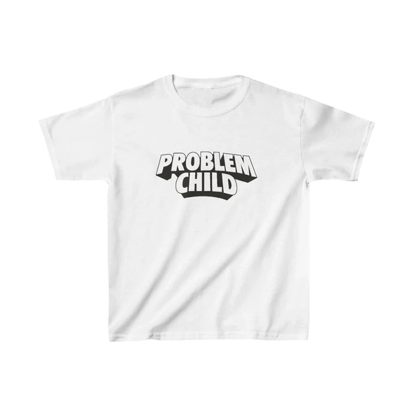 Unisex Çocuk Baskılı T-Shirt - Beyaz ürün görseli 1