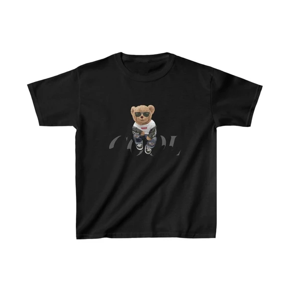 Unisex Çocuk Baskılı T-Shirt - Siyah ürün görseli 1