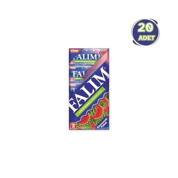 Falım 5'li Karpuz Aromalı 5'li Sakız 35 gr - 20 Adet ürün görseli 1