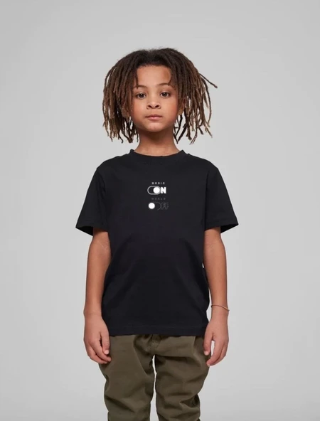 Çocuk Unisex Baskılı T-Shirt - Siyah ürün görseli 1
