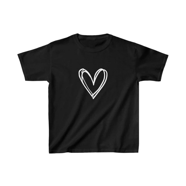 Çocuk Kız Baskılı T-Shirt - Siyah ürün görseli 1