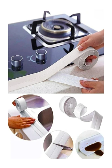 Yüksek Kalite Su Sızdırmaz Lavabo Tezgah Küvet Duş Banyo Mutfak Pencere İzolasyon Bant 3,2 m x 38mm ürün görseli 1