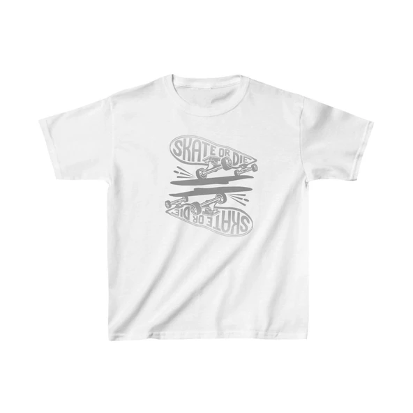 Unisex Çocuk Baskılı T-Shirt - Beyaz ürün görseli 1