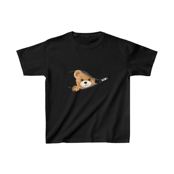 Unisex Çocuk Baskılı T-Shirt - Siyah ürün görseli 1