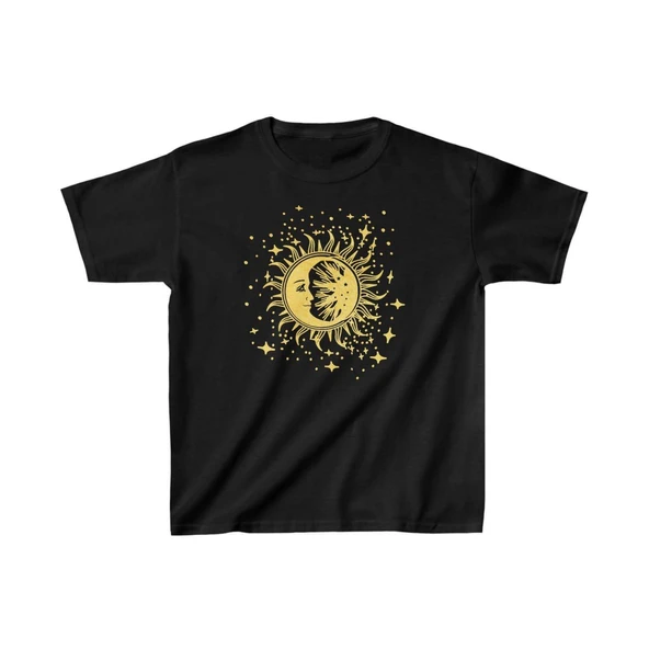 Çocuk Unisex Baskılı T-Shirt - Siyah ürün görseli 1