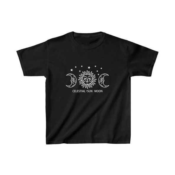 Çocuk Unisex Baskılı T-Shirt - Siyah ürün görseli 1