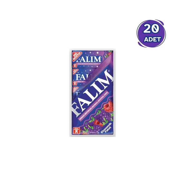 Falım 5'Li Orman Meyveleri Aromalı Sakız 35 gr - 20 Adet ürün görseli 1