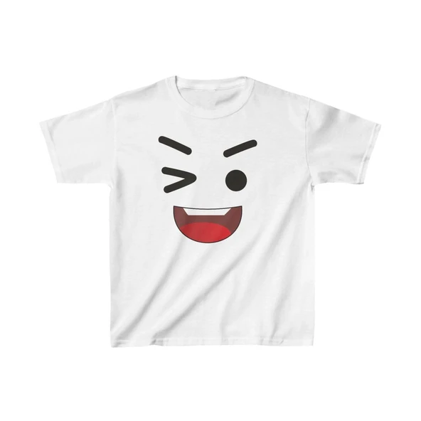 Unisex Çocuk Baskılı T-Shirt - Beyaz ürün görseli 1